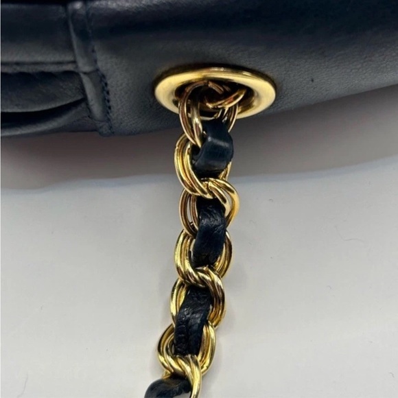 Vintage Navy Bally Quilted Crossbody Bag - Picture 7 of 8